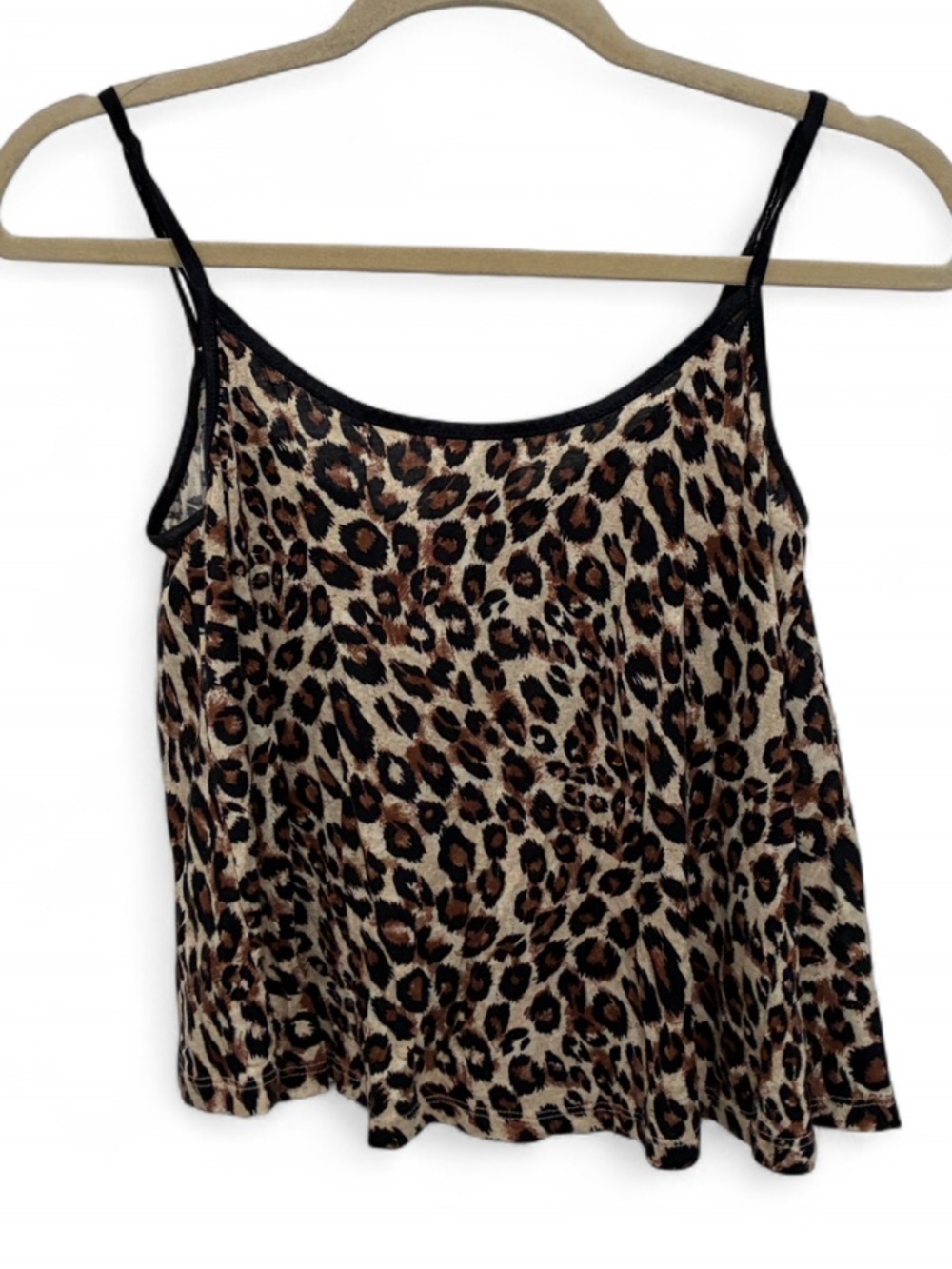 Y2K Bongo Leopard Print Spaghetti Strap Flouncy Tank Top